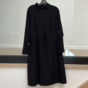 Black Midi Dress - Akris Punto long sleeves